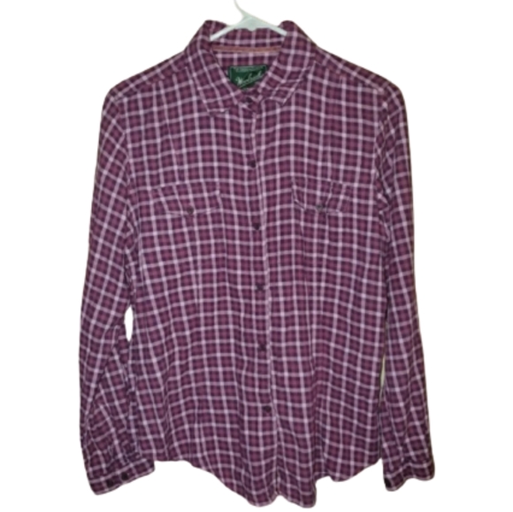 Woolrich Tops - Woolrich Flannel Plaid Button Up Petite Medium PM